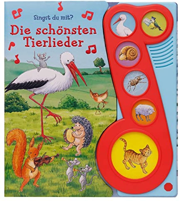 Die schönsten Tierlieder - Liederbuch mit Sound - Pappbilderbuch mit 6 Melodien