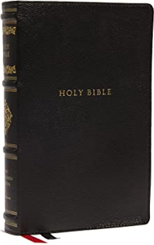 Nkjv, Personal Size Reference Bible, Sovereign Collection, Genuine Leather, Black, Red Letter, Comfort Print