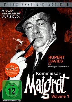 Kommissar Maigret, Vol. 1 / Spannende 9 Folgen der legendären Kult-Serie mit Rupert Davies nach den Romanen von Georges Simenon (Pidax Serien-Klassiker) [3 DVDs] DVD