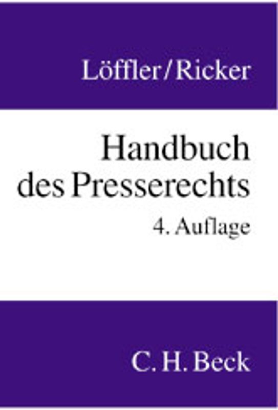 Handbuch des Presserechts