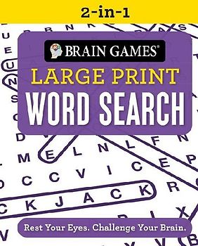 Brain Games 2-In-1 - Large Print Word Search