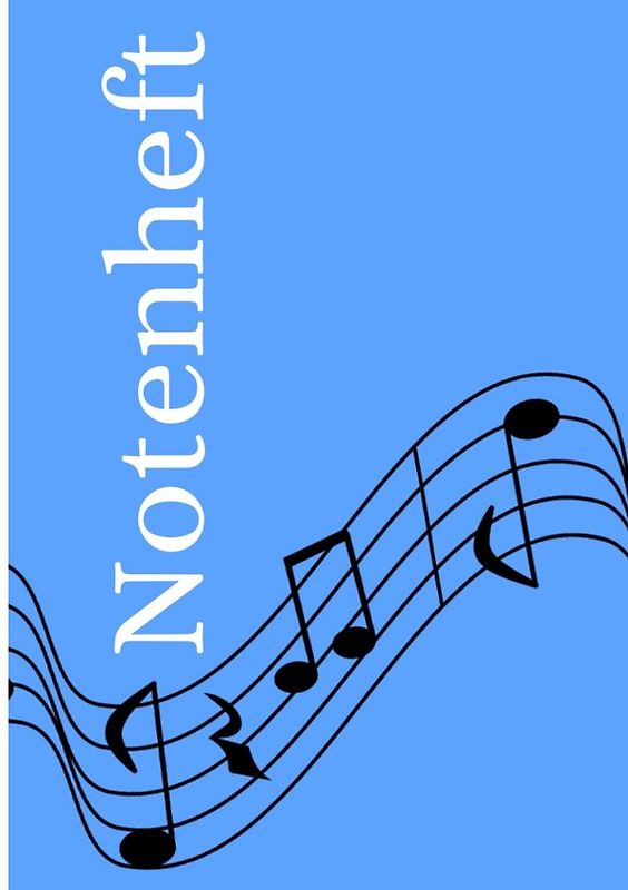 Notenheft: DIN A5 Notenlinienheft | 200 Seiten mit 12 Notenzeilen / Systeme pro Blatt | Papier 90g/m² | Musikheft mit Notenlinien