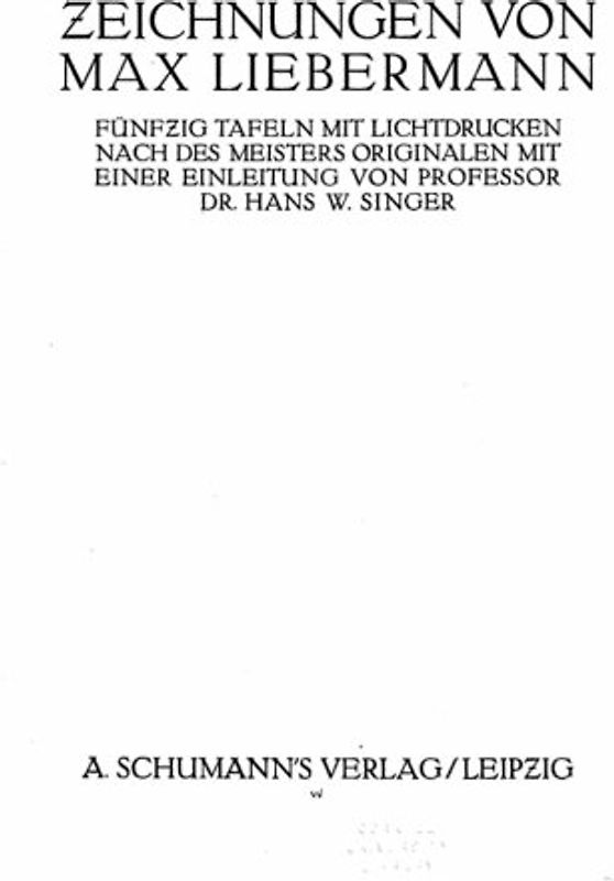 Zeichnungen von Max Liebermann