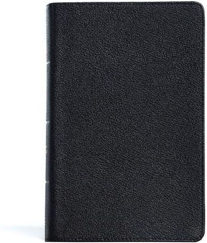 CSB Large Print Personal Size Reference Bible, Black Genuine Leather