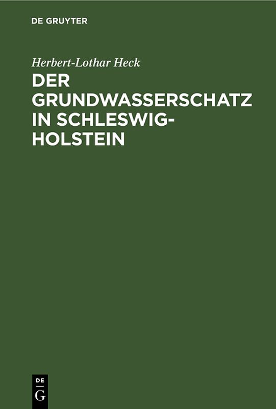 Der Grundwasserschatz in Schleswig-Holstein