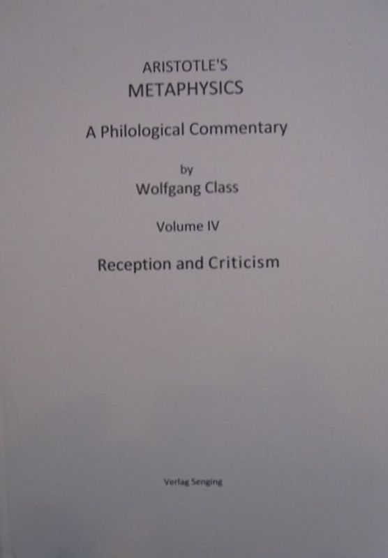 Aristotle's Metaphysics A Philological Commentary