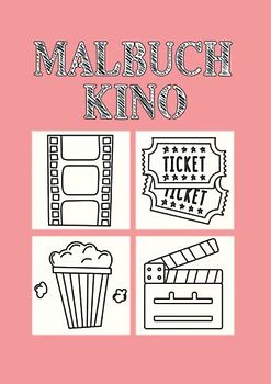 Malbuch Kino: Kino Malbuch 41 Seiten, Größe 21 x 29.7 CM (DIN A4)