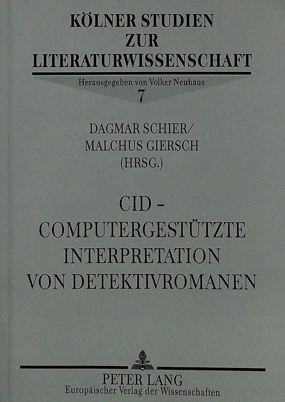 CID - Computergestützte Interpretation von Detektivromanen