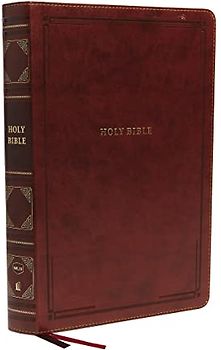 Nkjv, Reference Bible, Super Giant Print, Leathersoft, Brown, Red Letter Edition, Comfort Print