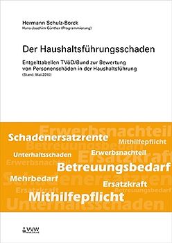 Der Haushaltsführungsschaden. Entgelttabellen TVöD/Bund zur Bewertung von Personenschäden in der Haushaltsführung (Stand: Mai 2010)