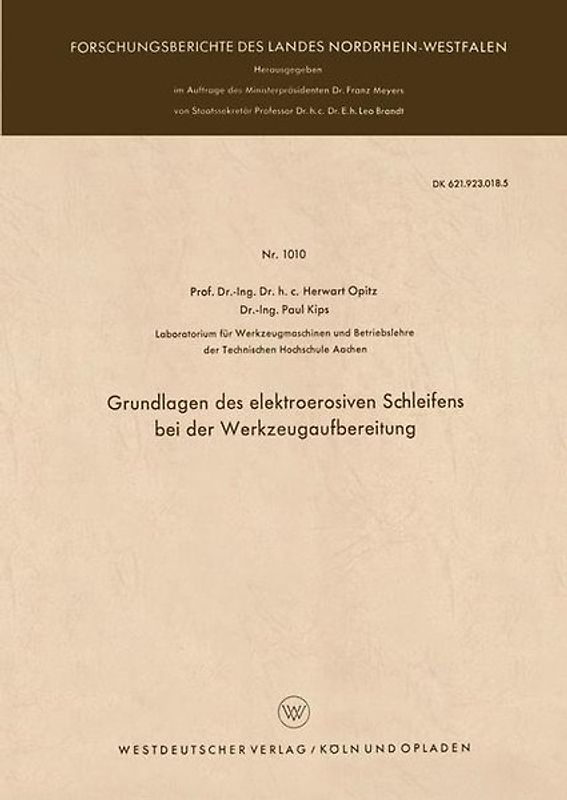 Grundlagen des elektroerosiven Schleifens bei der Werkzeugaufbereitung