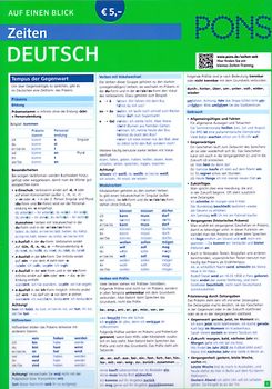 PONS Zeiten auf einen Blick Deutsch