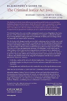 Blackstone's Guide to the Criminal Justice ACT 2003