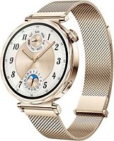 Huawei Watch GT 5 41 mm kast van goud roestvrij staal met goud Milanees bandje