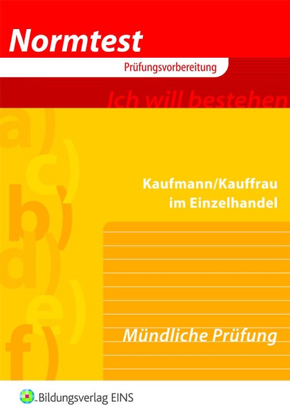 Normtest Kaufmann/Kauffrau im Einzelhandel und Verkäufer/-in