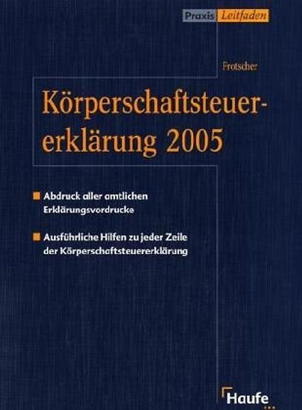 KStG - Körperschaftssteuererklärung 2005