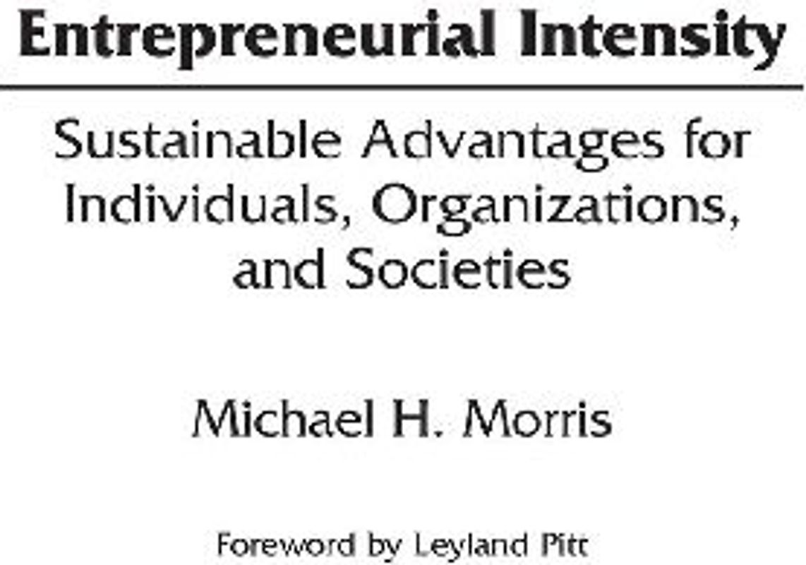 Entrepreneurial Intensity