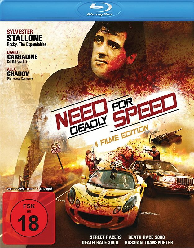 Need for Deadly Speed (4 Filme Edition: Street Racer / Death Race 2000 / Death Race 3000 & Russian Transporter) [Blu-ray] Blu-ray Disc