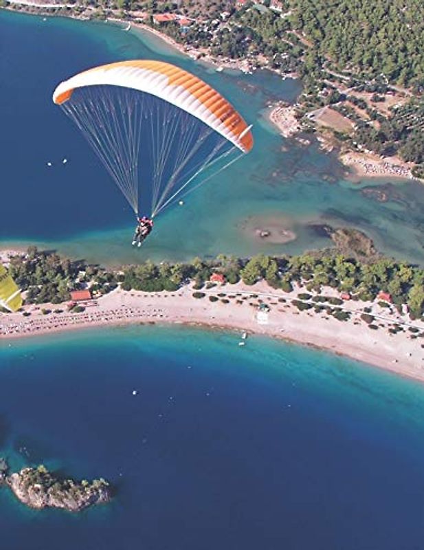 Fallschirmspringer Logbuch: ♦ Sprungbuch für alle Skydiver und Fallschirmjäger ♦ Vorlage für über 100 Sprünge ♦ großzügiges A4+ Format ♦ Motiv: Fallschirm Strand