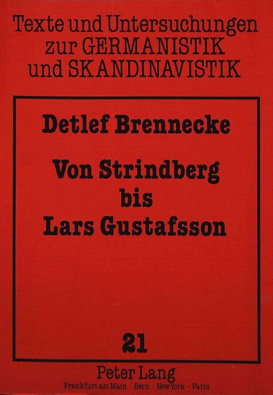 Von Strindberg bis Lars Gustafsson