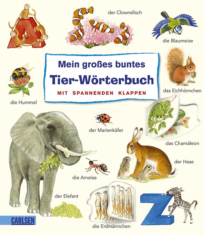 Mein großes buntes Tier-Wörterbuch mit spannenden Klappen