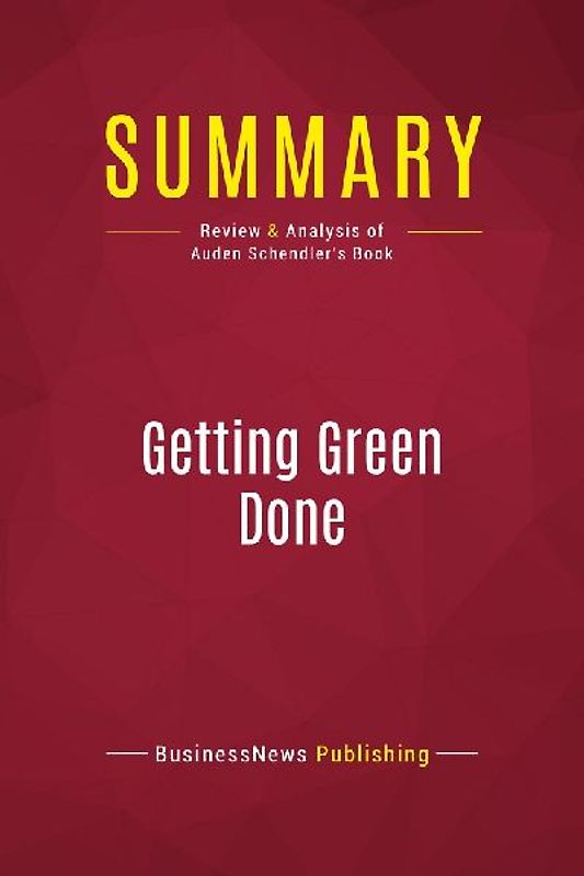 Summary: Getting Green Done