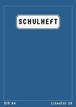 Schulheft Din A4 Lineatur 20: Blanko Heft 50 Blatt | Schreibheft Lineatur 20 A4 | Homeschooling und Schulanfang | Blau