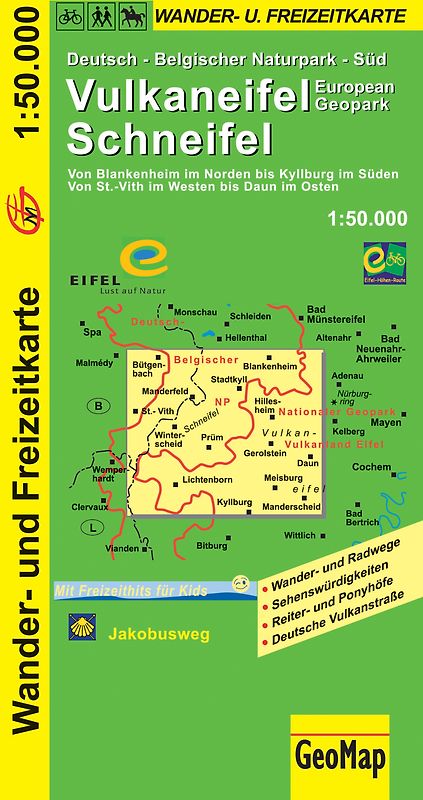 Vulkaneifel Schneifel Wander- und Freizeitkarte