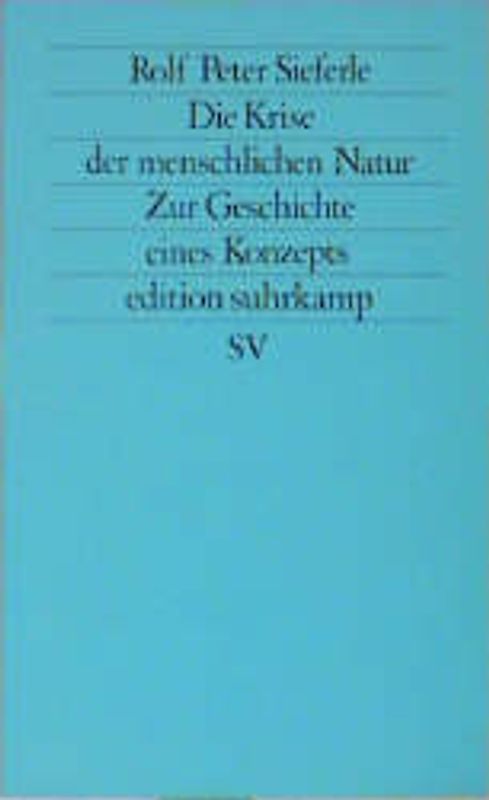 Die Krise der menschlichen Natur