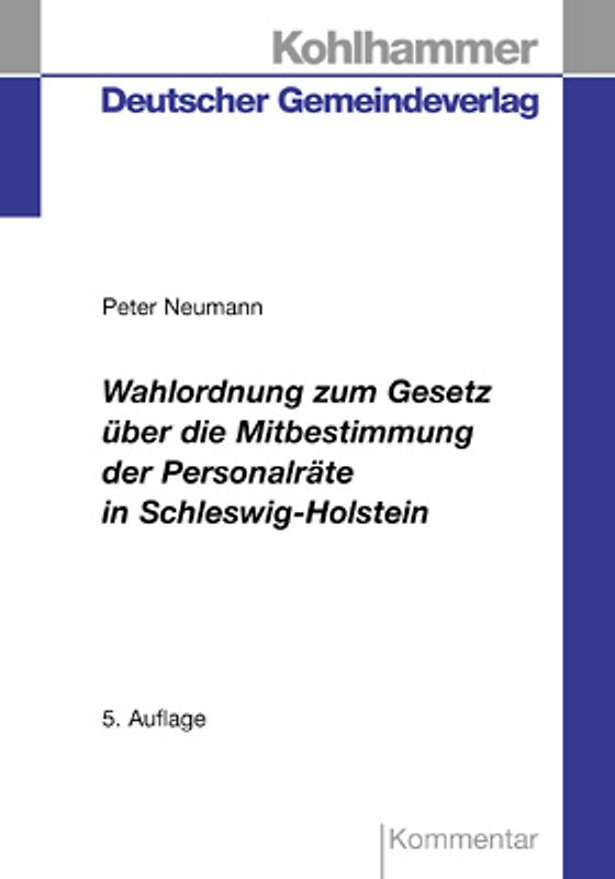 Wahlordnung zum Gesetz über die Mitbestimmung der Personalräte in Schleswig-Holstein