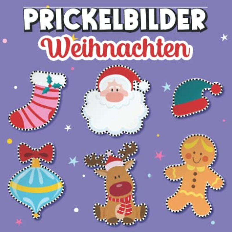 Prickelbilder Weihnachten: Prickelvorlagen für Kinder ab 3 Jahren | 50 Prickelblock Motive Winter zum Basteln, Prickeln, Malen, Ausschneiden für Jungen und Mädchen