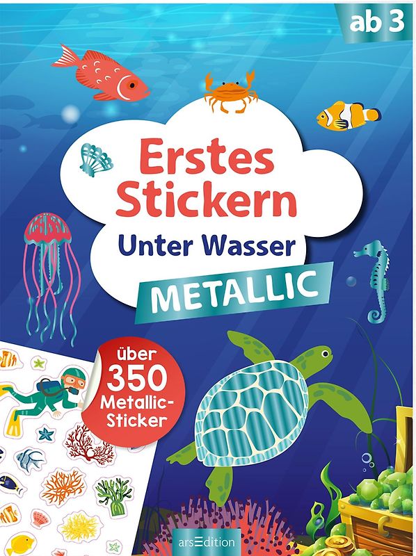 Erstes Stickern Metallic – Unter Wasser
