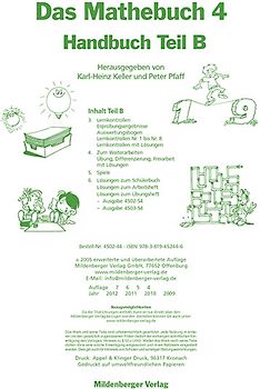 Das Mathebuch - Ausgabe für Baden-Württemberg /Berlin /Brandenburg... / Das Mathebuch - Ausgabe für Baden-Württemberg /Berlin  /Brandenburg... / Das Mathebuch - Ausgabe für Baden-Württemberg /Berlin /Brandenburg... / Das Mathebuch - Ausgabe für Baden-Württemberg /Berlin /Brandenburg... / Das Mathebuch - Ausgabe für Baden-Württemberg /Berlin /Brandenburg... / Das Mathebuch – Handbuch Teil B
