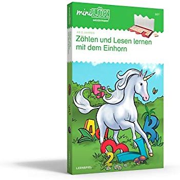 Georg-Westermann-Verlag miniLÜK-Set Zählen und Lesen Lernen mit dem Einhorn: Vorschule/1. Klasse - Mathematik, Deutsch (miniLÜK-Sets: Kasten + Übungsheft/e)