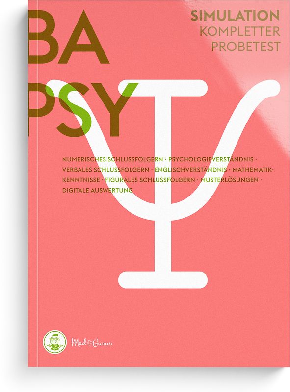MedGurus BaPsy-DGPs 2024 Testsimulation - Kompletter Probetest für den Studieneignungstest Bachelor-Psychologie der Deutschen Gesellschaft für Psychologie