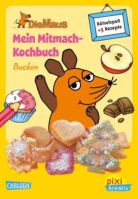 Pixi kreativ 63: VE5 Die Maus: Mein Mitmach-Kochbuch: Backen (5 Exemplare)