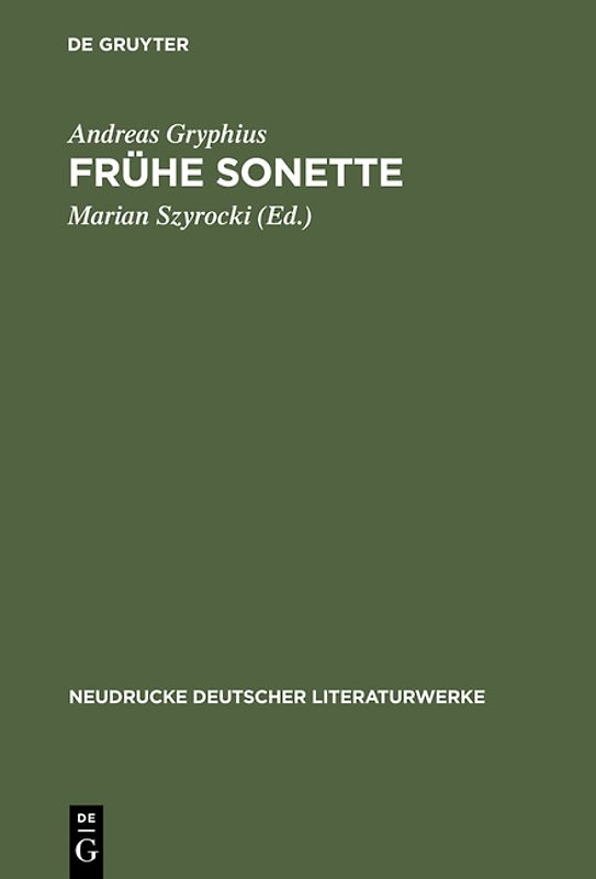 Frühe Sonette