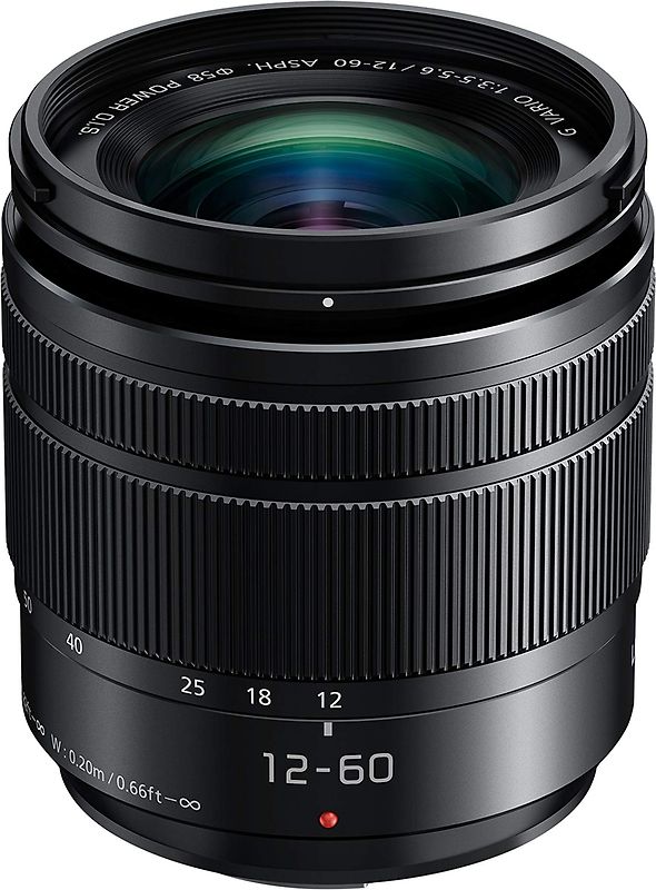 Panasonic  Lumix G VARIO 12-60 mm F3.5-5.6 ASPH. POWER O.I.S. 58 mm Filtergewinde (Micro Four Thirds Anschluss) schwarz
