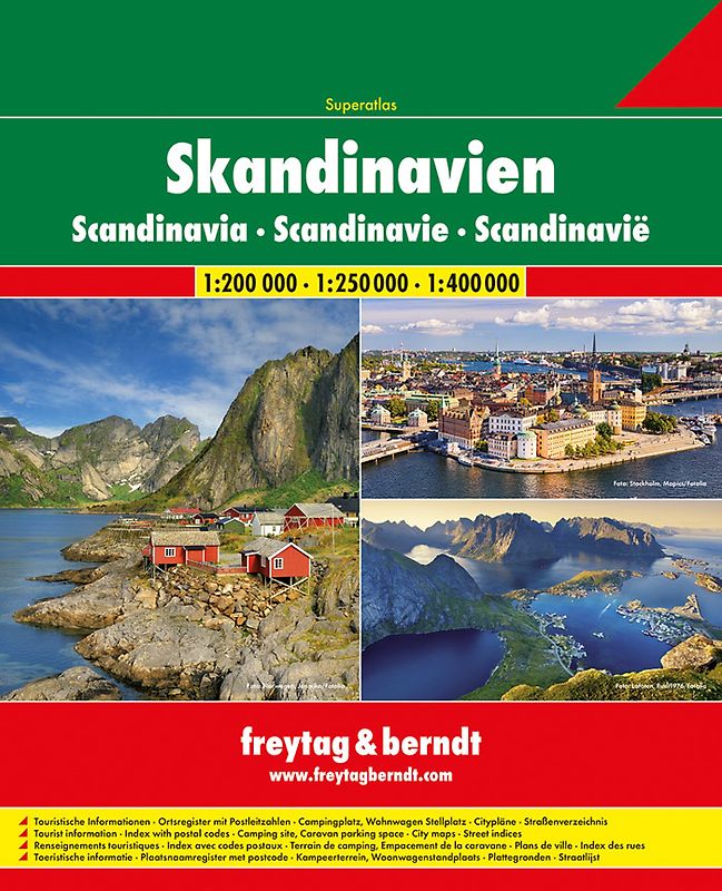 Skandinavien Superatlas, Autoatlas 1:250.000 - 1:400.000