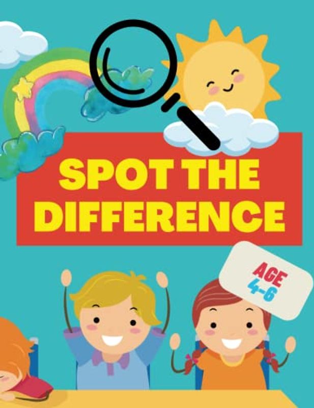 Spot the difference for kids 4-6: Seek and find hidden picture activity book, boys & girls 4 5 6, 74 pages