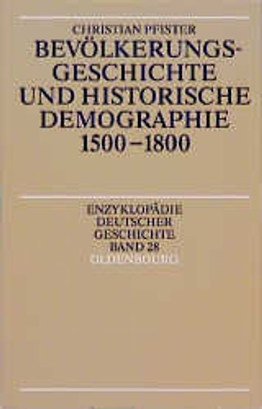 Bevölkerungsgeschichte und historische Demographie 1500-1800