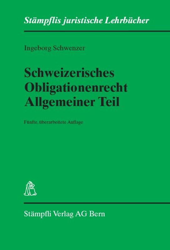 Schweizerisches Obligationenrecht, Allgemeiner Teil