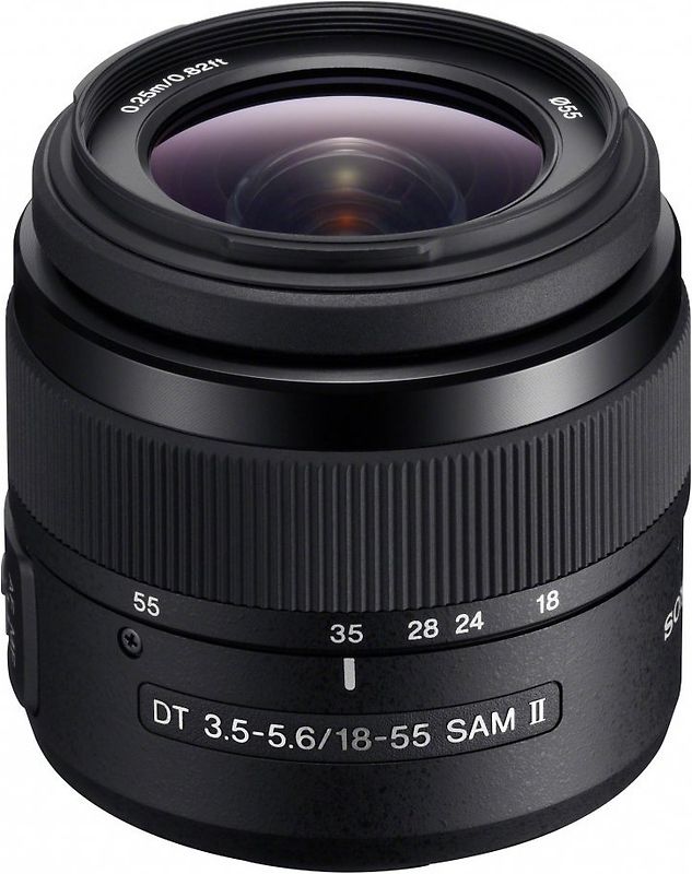 Sony DT 18-55 mm F3.5-5.6 SAM II 55 mm Filtergewinde (Sony A-mount Anschluss) schwarz