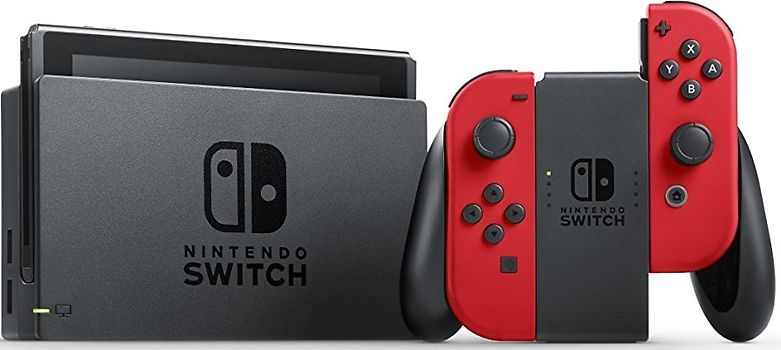 Nintendo Switch 32 GB [inkl. Controller Rot/Rot, 2017 Edition] schwarz
