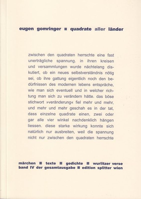 Quadrate aller Länder, Band IV