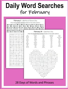 Daily Word Searches for February