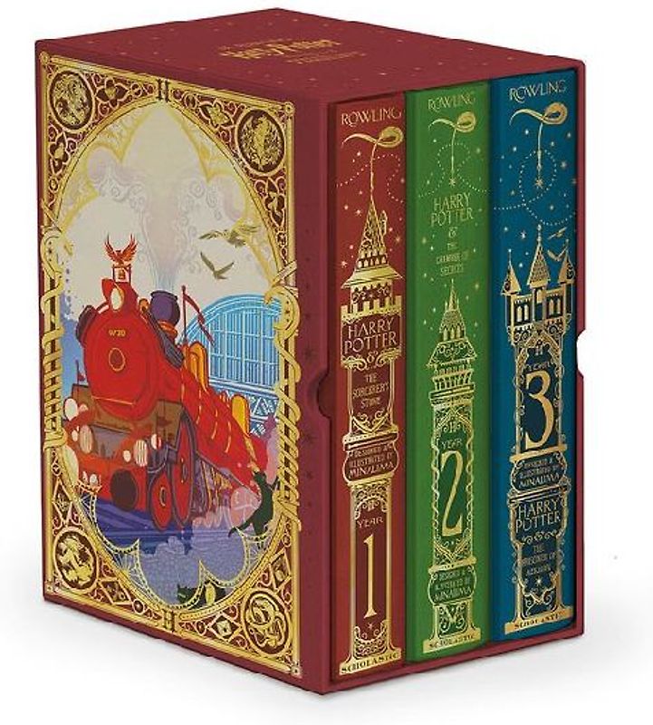 Harry Potter Books 1-3 Boxed Set (Minalima Edition) (Interactive Illustrated Edition)
