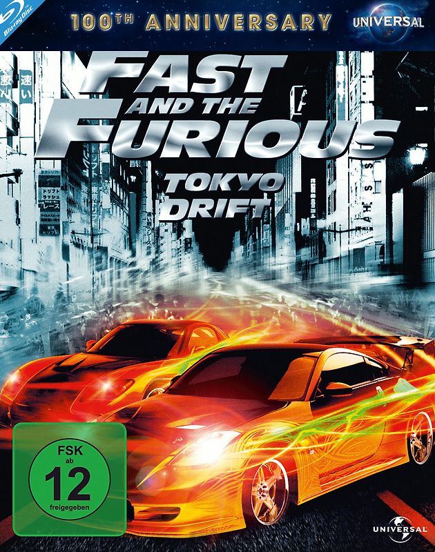 The Fast and the Furious Tokyo Drift (Steelbook)  100th Anniversary Universal Edition Blu-ray Disc