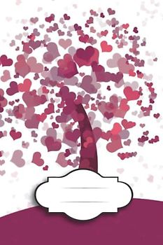 Valentine's Day Purple Tree 💜🌳 Nature Pink sketchbook Composition a5 Notebook Gift for her 🎁 ❤️ Romantic love a5 sketch book for girls📓 💕
