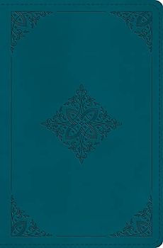 ESV Compact Bible (Trutone, Deep Teal, Fleur-De-Lis Design)